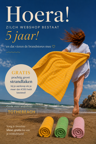 Besteed €150+ en krijg een gratis strandlaken!