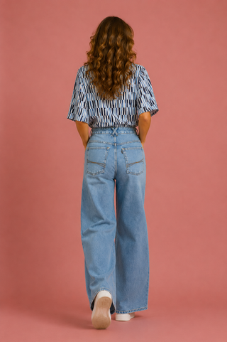 Washed light blue